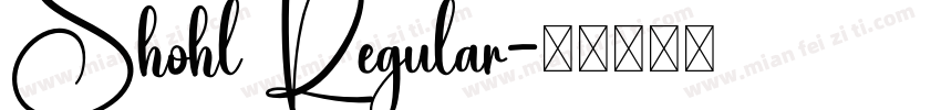 Shohl Regular字体转换